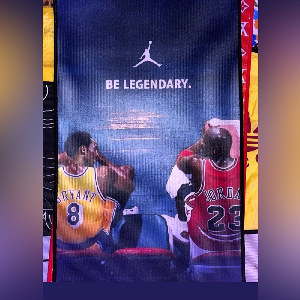 Michael Jordan and Kobe Bryant “Be Legendary” Custom tribute rug.